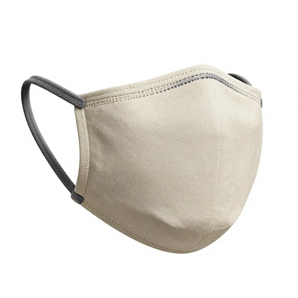 Fabric face mask isolated on a white background