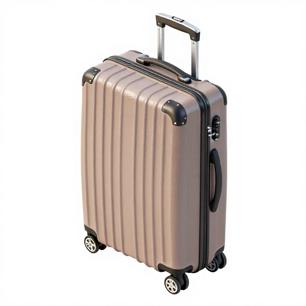 Hard-shell suitcase isolated on a white background