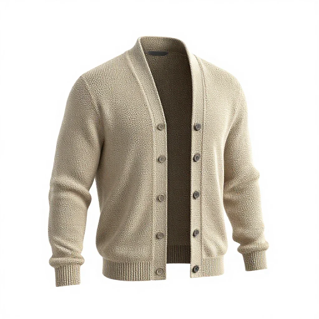 Knitted cardigan isolated on a white background
