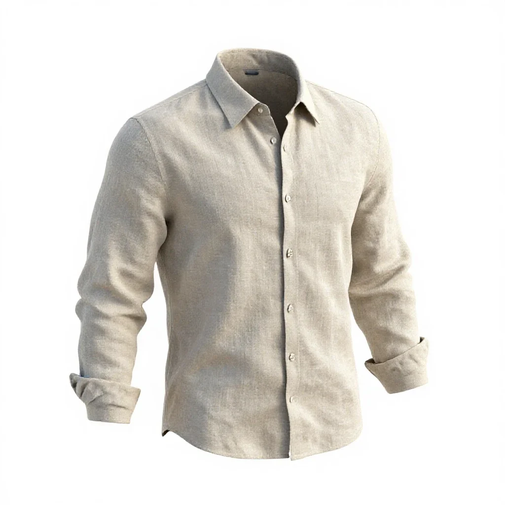 Linen shirt isolated on a white background