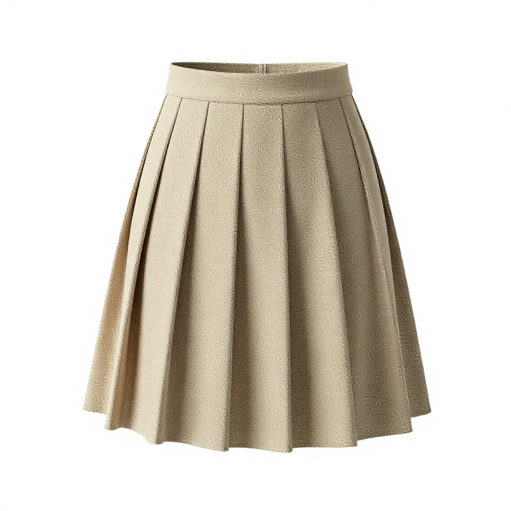 Pleated skirt isolated on a white background