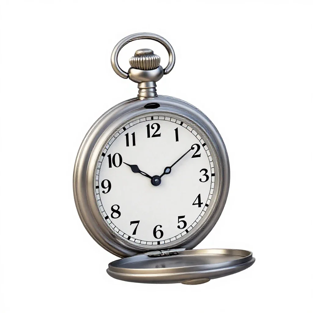 Pocket watch isolated on a white background