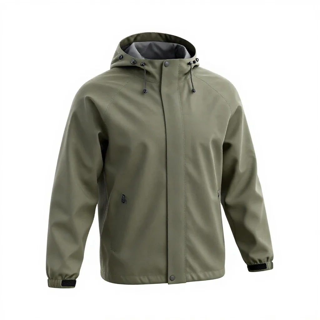 Rain jacket isolated on a white background