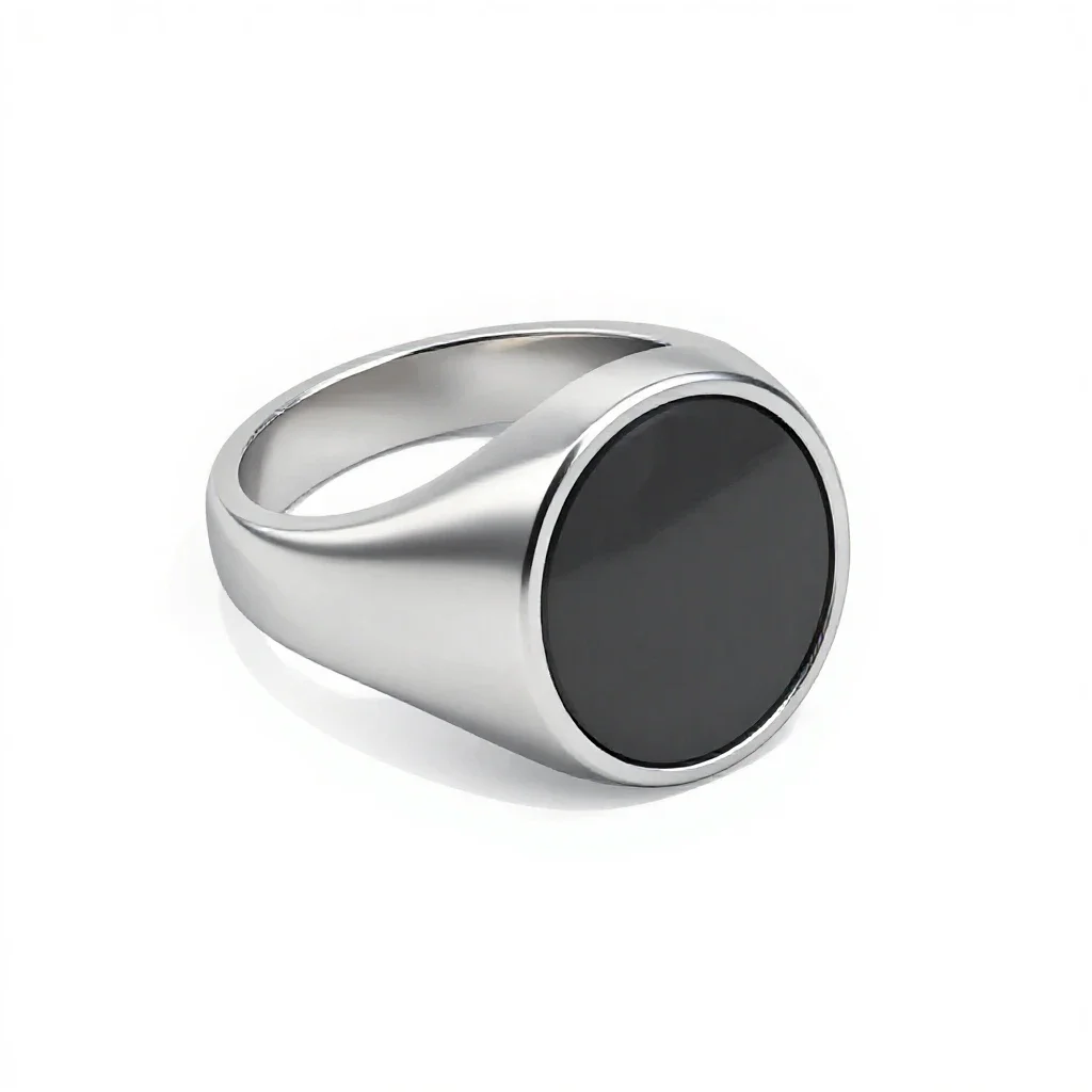 Signet ring isolated on a white background