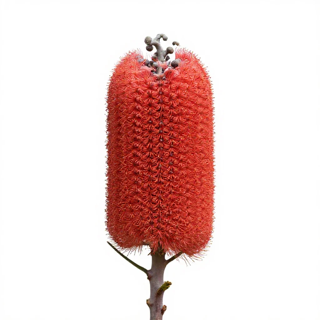 Banksia flower isolated on a white background