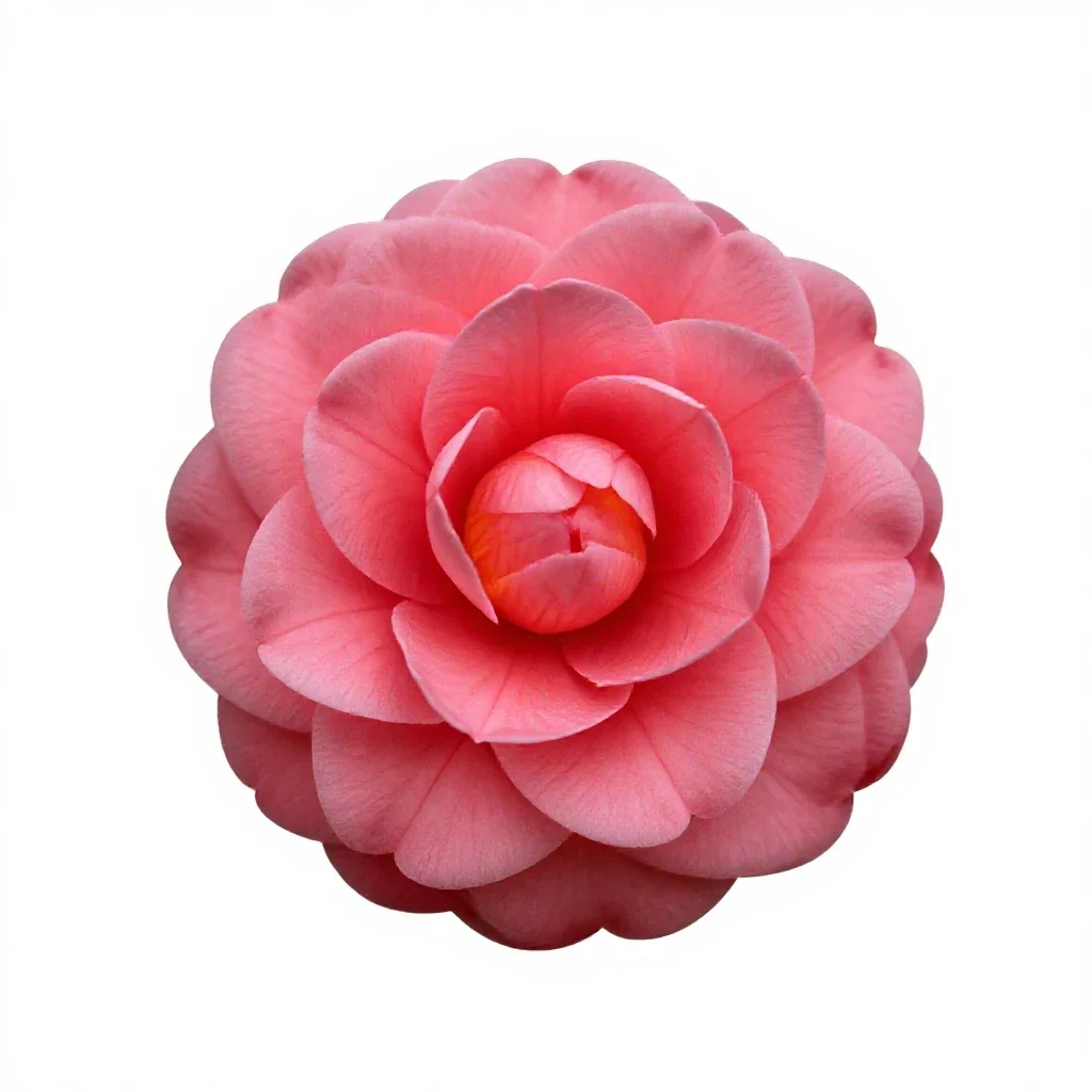 Camellia bloom isolated on a white background