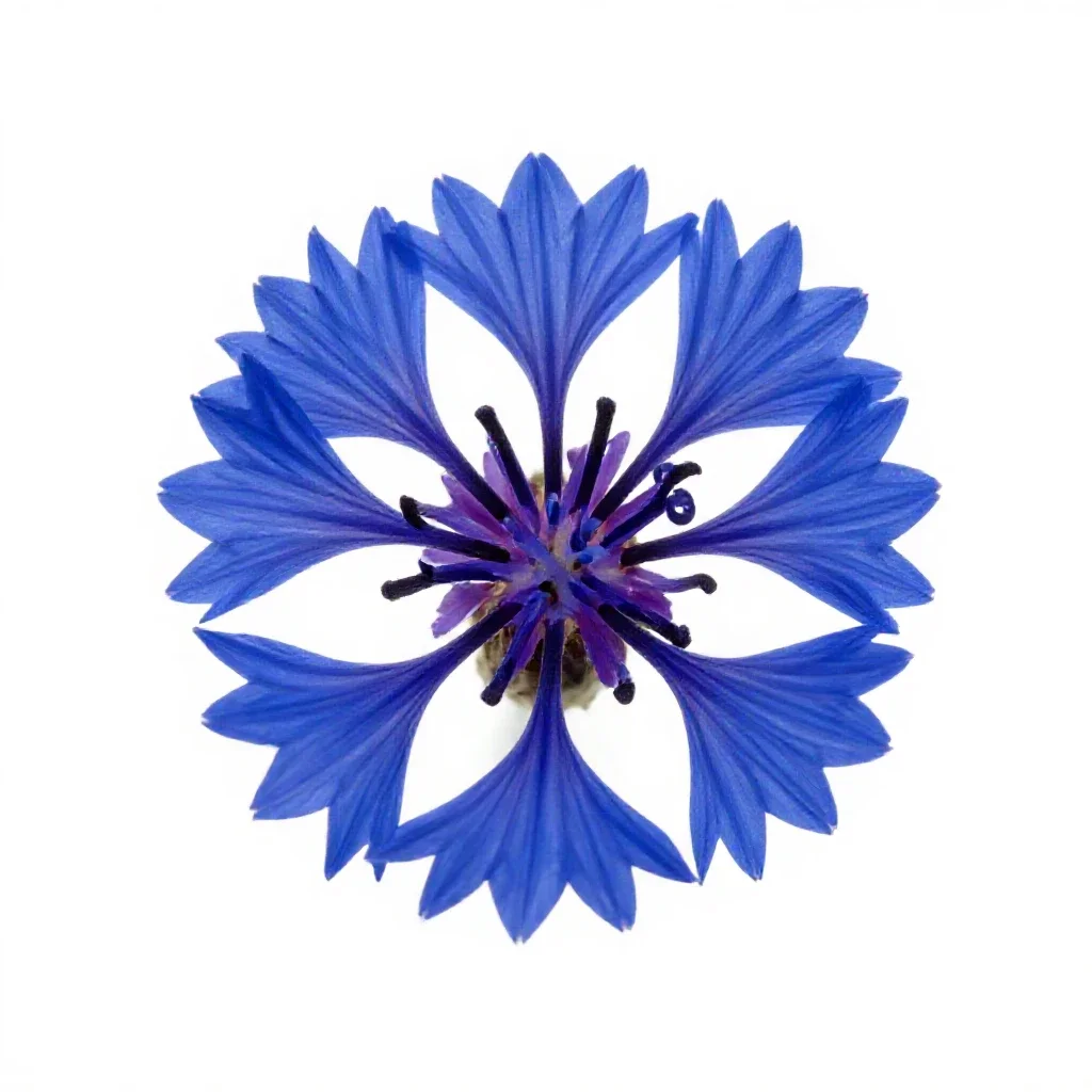 Cornflower isolated on a white background