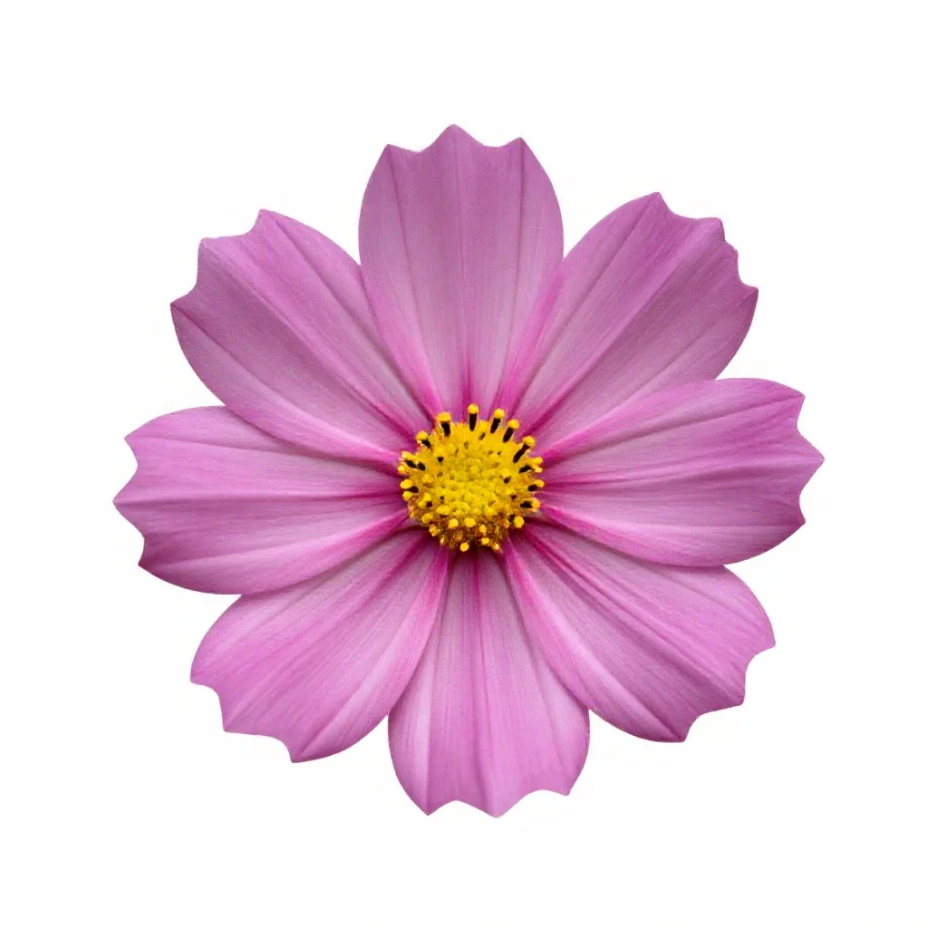 Cosmos flower isolated on a white background