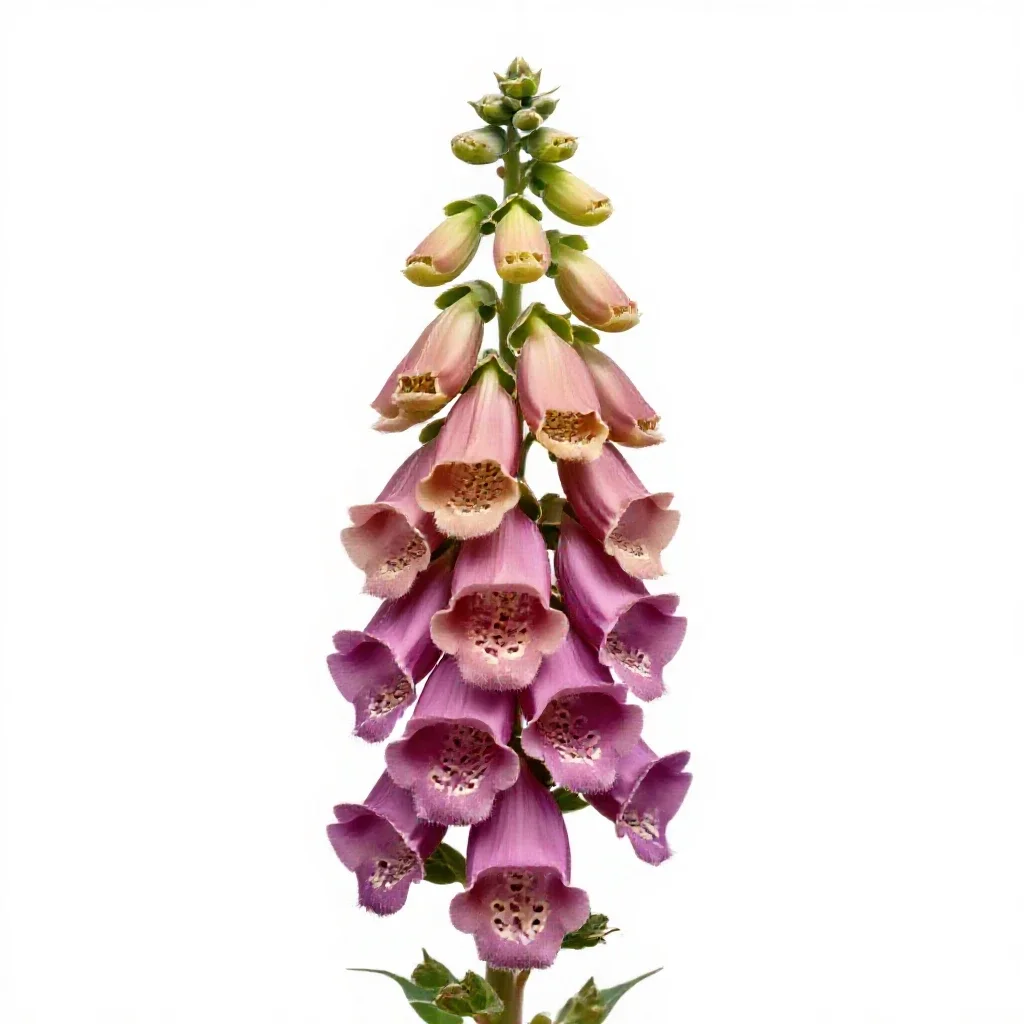 Foxglove spire isolated on a white background