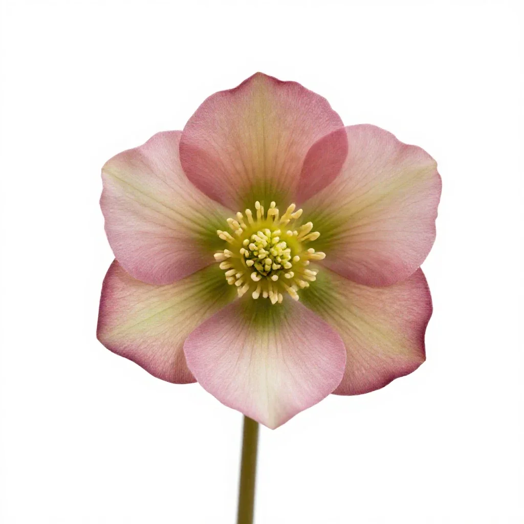 Hellebore nodding isolated on a white background