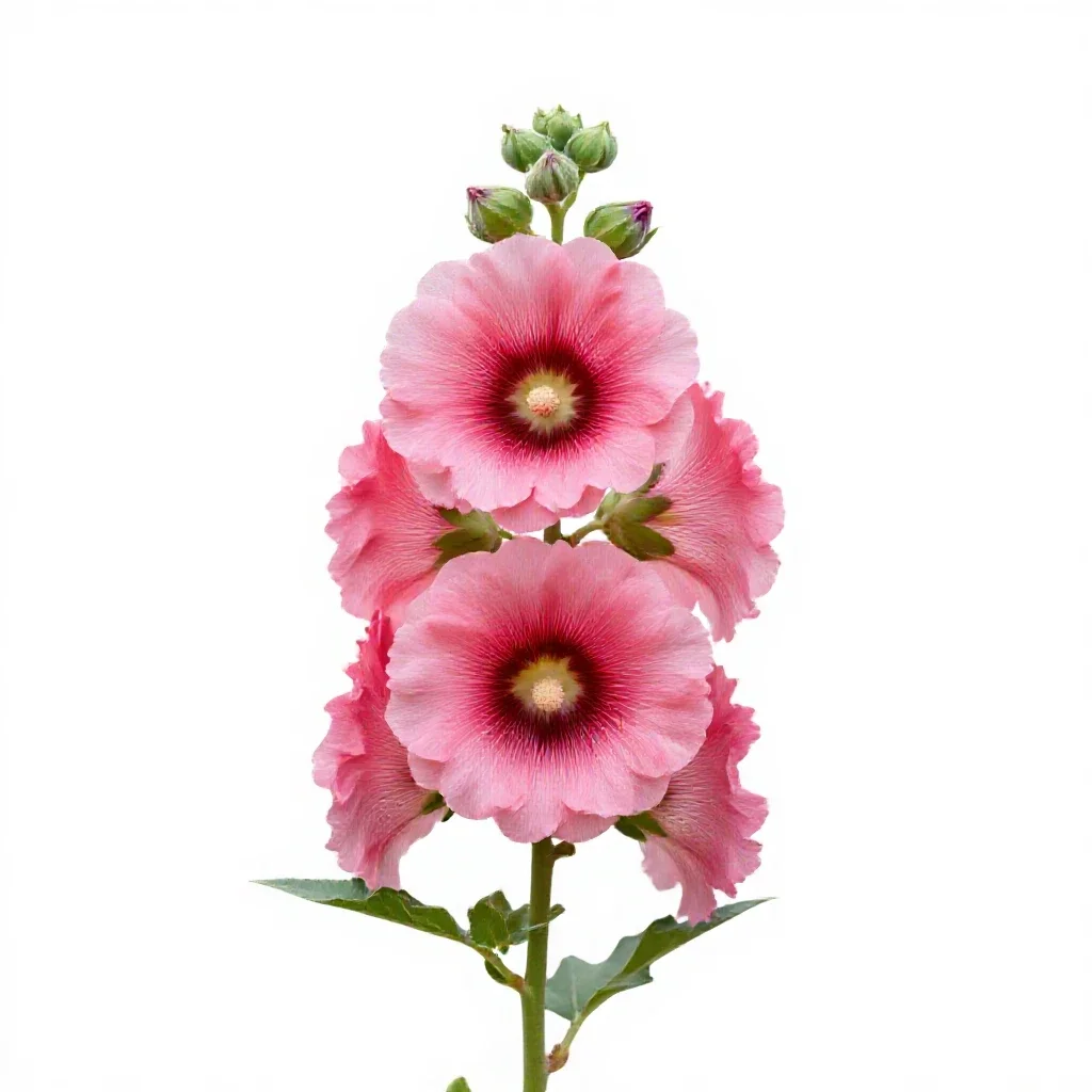 Hollyhock isolated on a white background