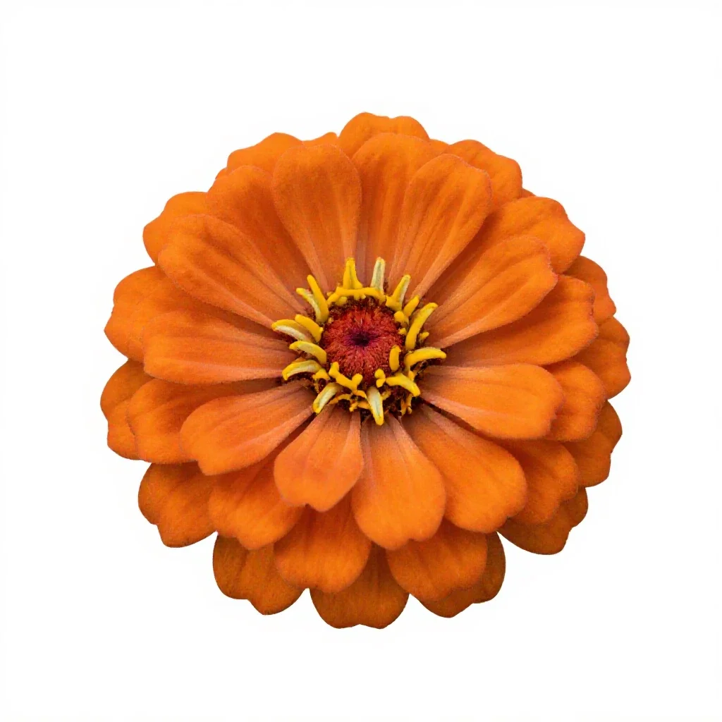 Zinnia isolated on a white background