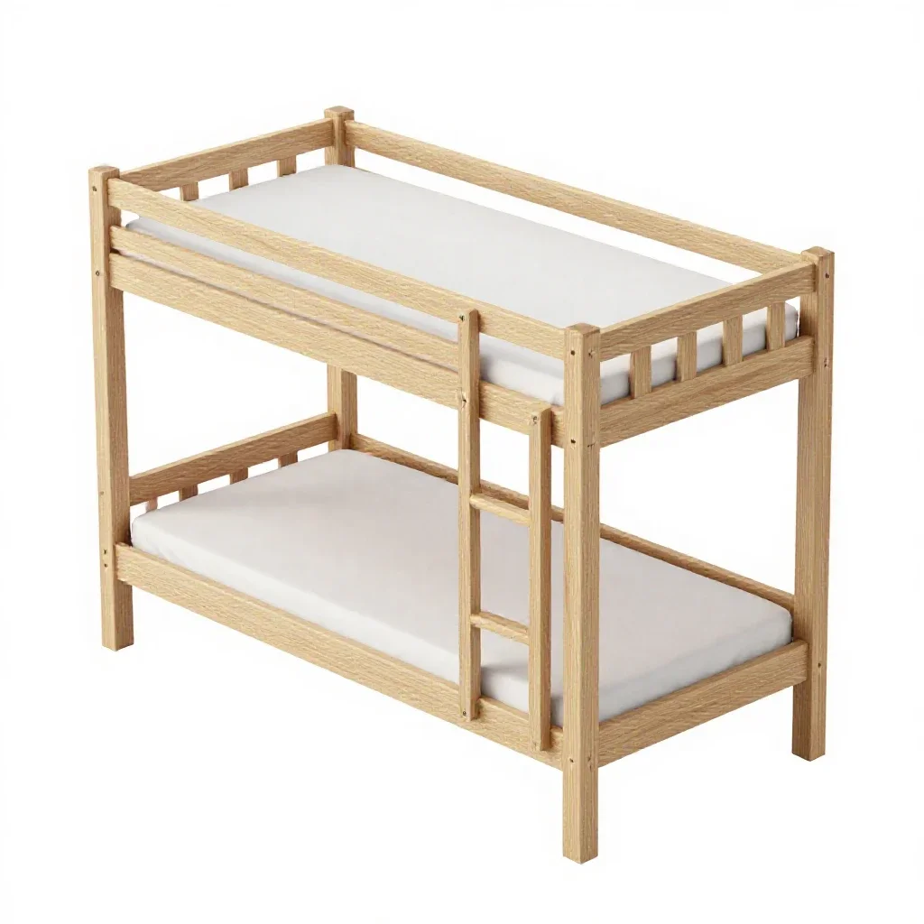 Bunk bed isolated on a white background