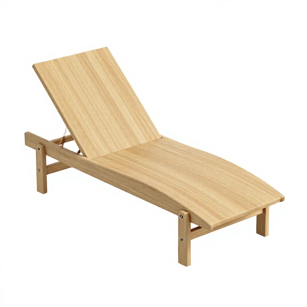 Chaise longue isolated on a white background