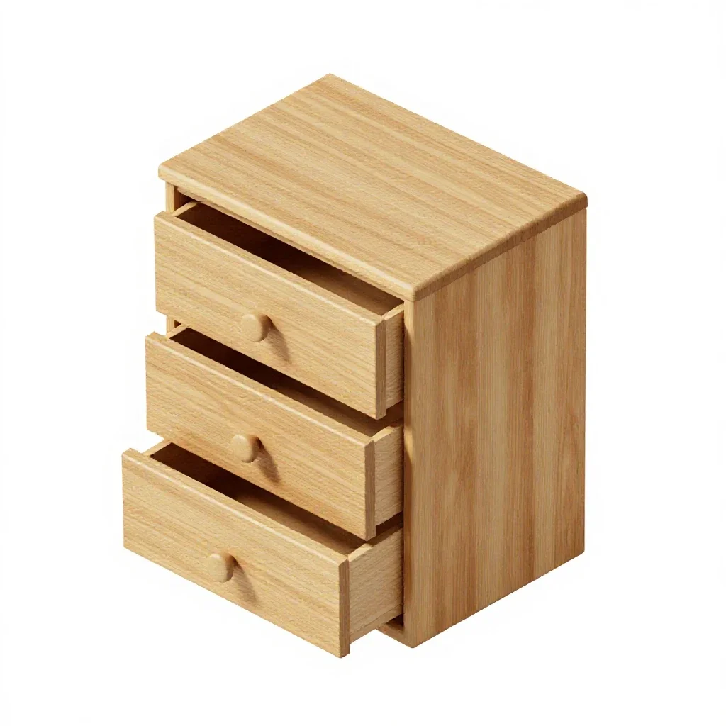 Chest of drawers isolated on a white background