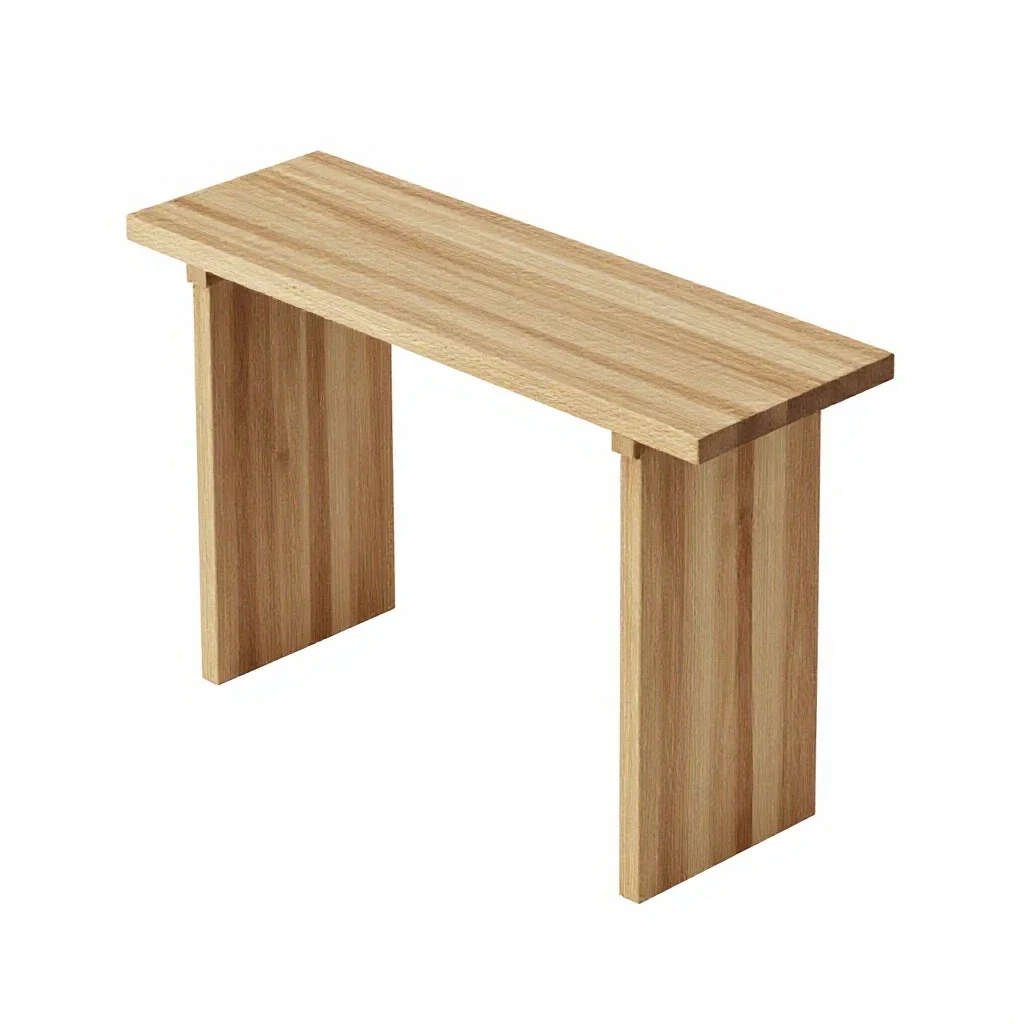 Console table isolated on a white background