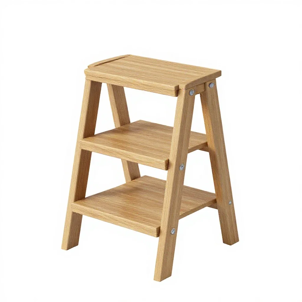 Ladder shelf isolated on a white background