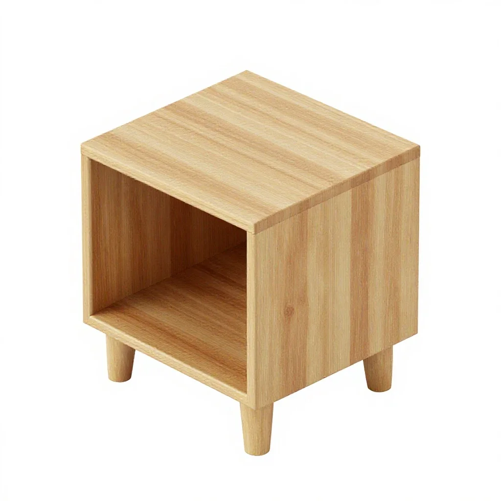 Nightstand with a shelf isolated on a white background