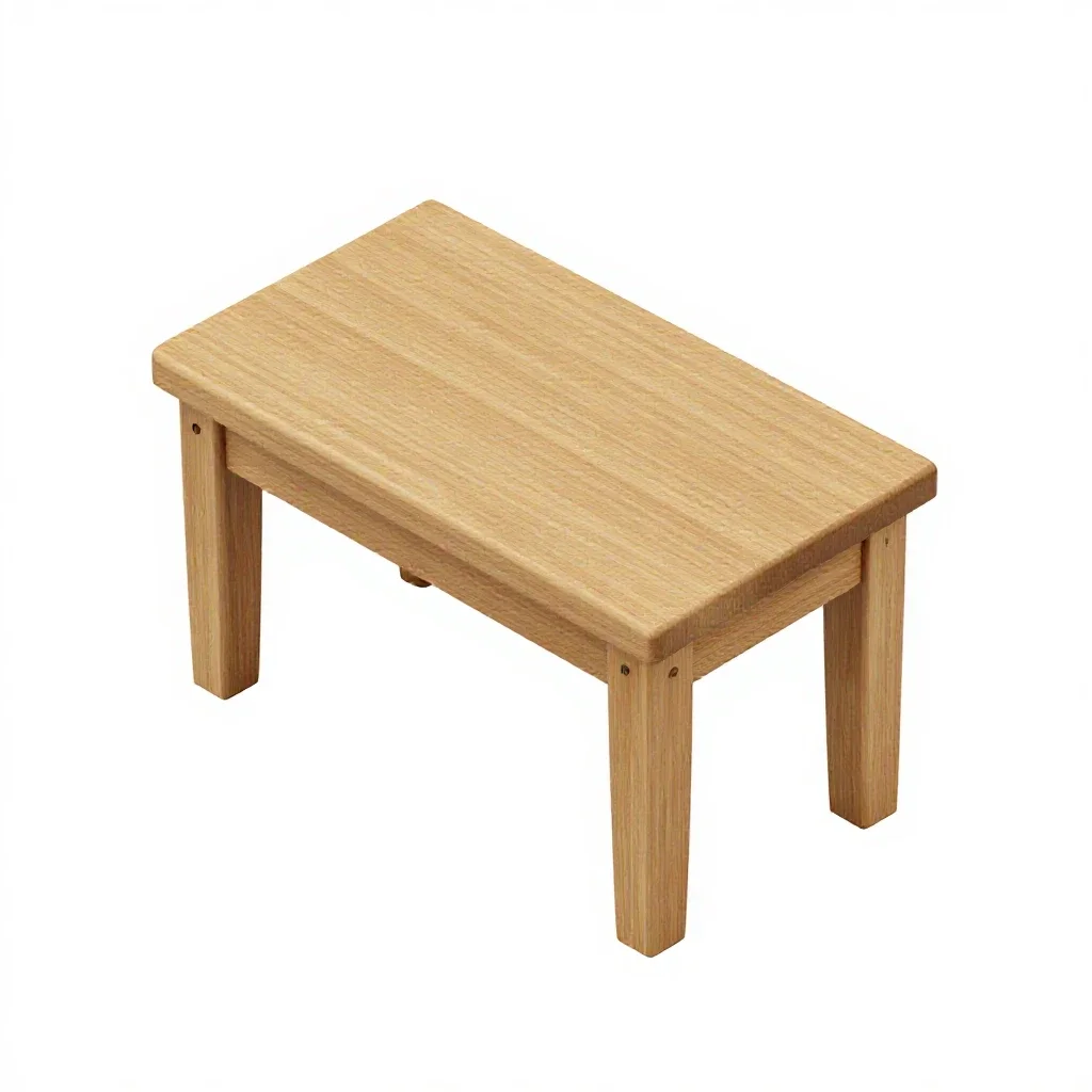 Piano bench isolated on a white background