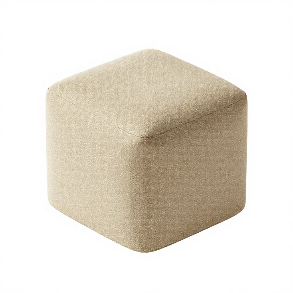 Pouffe ottoman isolated on a white background