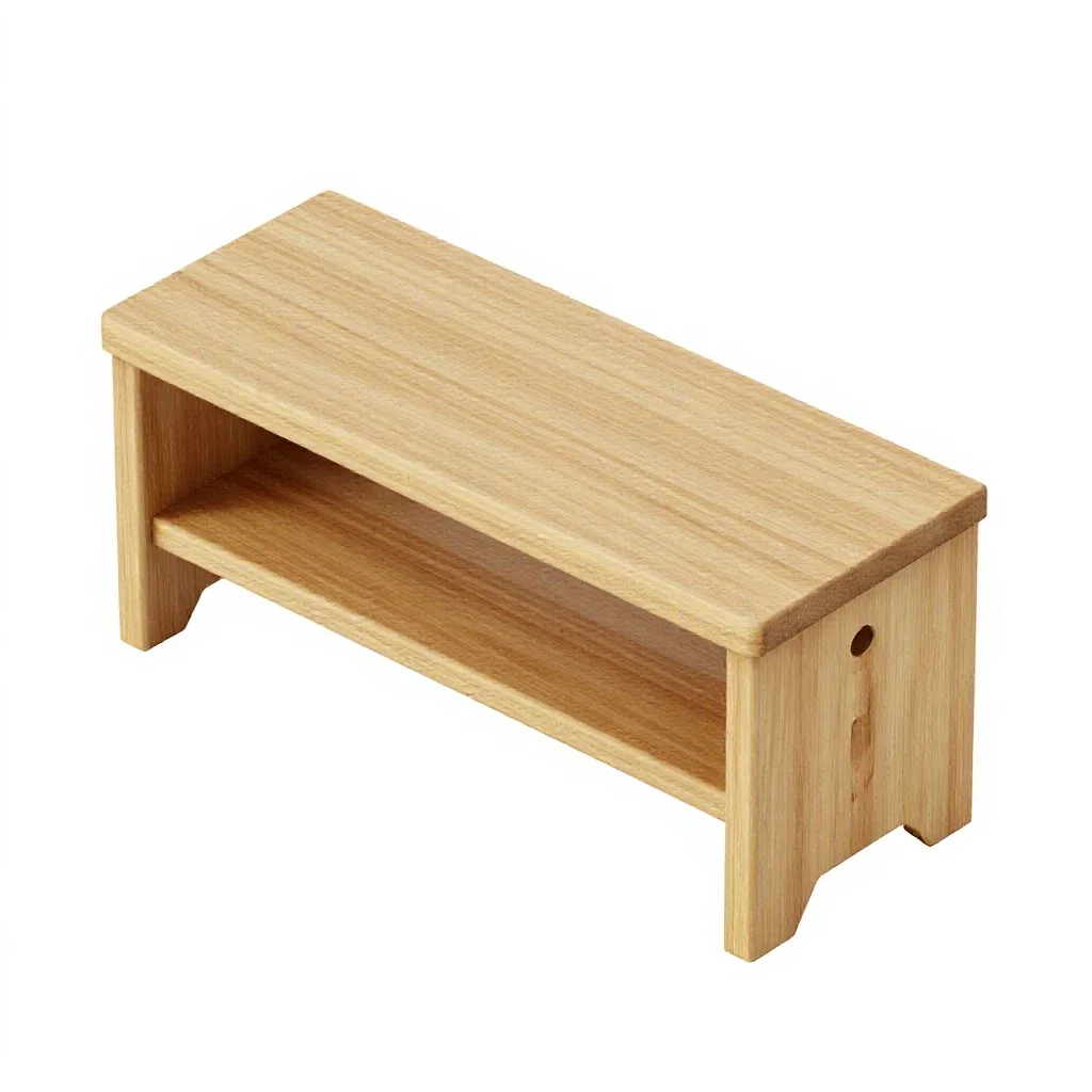 Shoe rack bench isolated on a white background