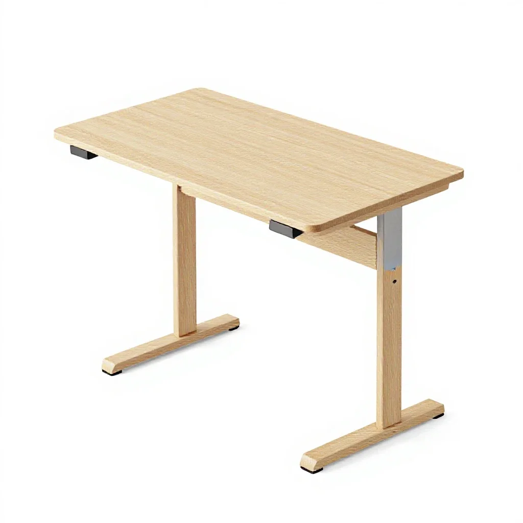 Standing desk frame isolated on a white background
