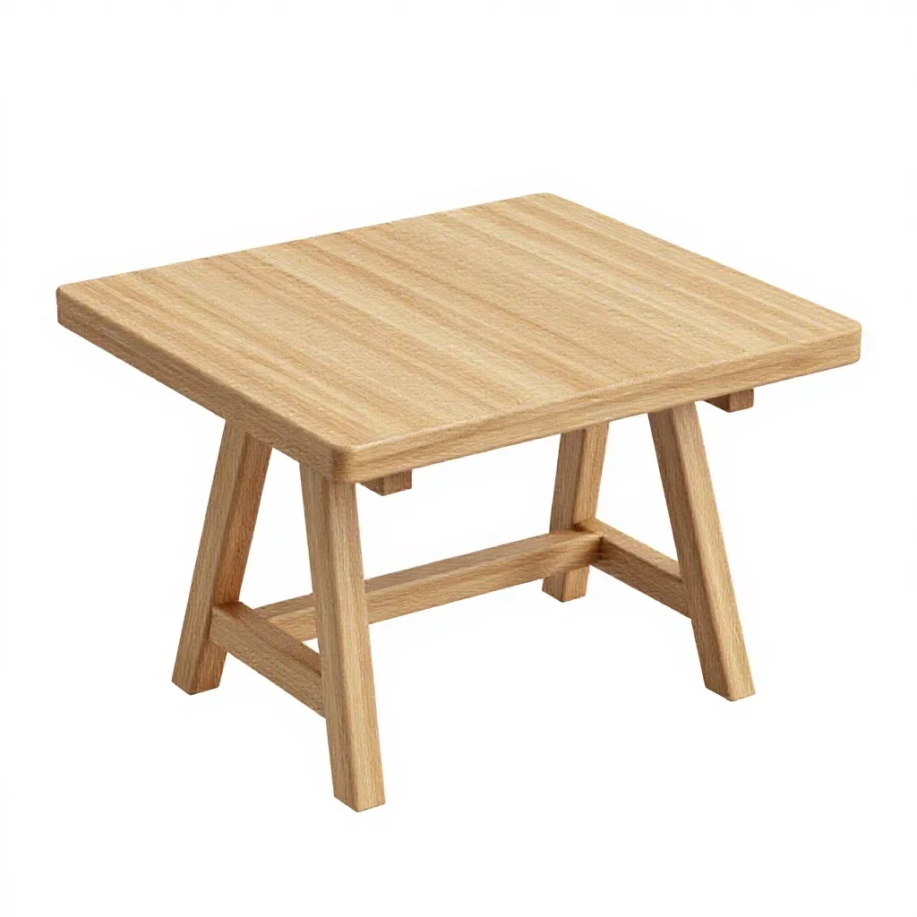 Trestle table isolated on a white background