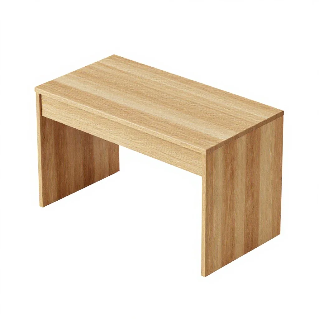 Writing desk with a drawer isolated on a white background
