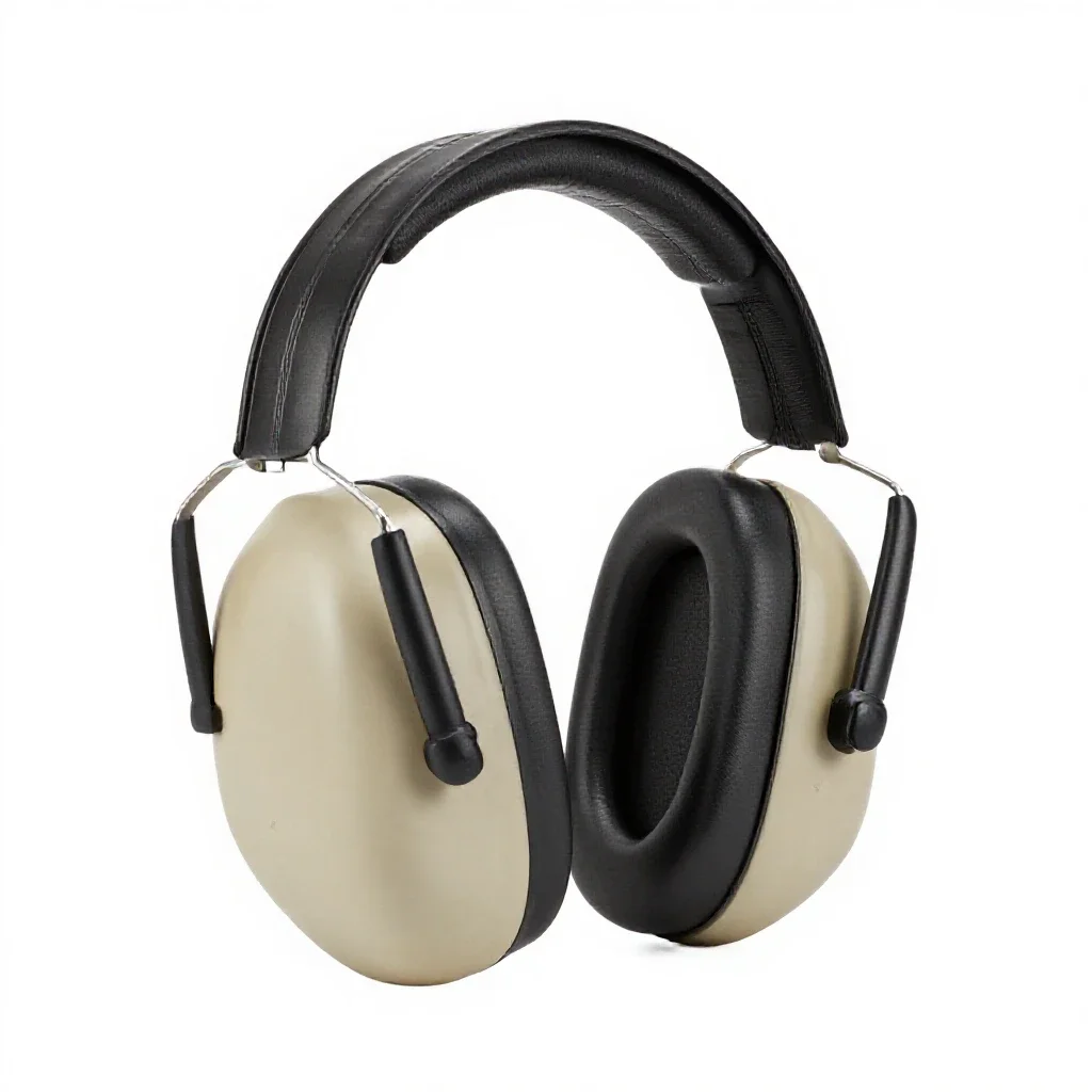 Hearing protection earmuff isolated on a white background
