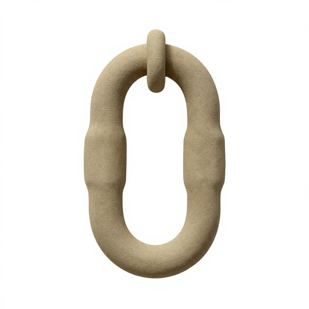 Heavy shackle isolated on a white background
