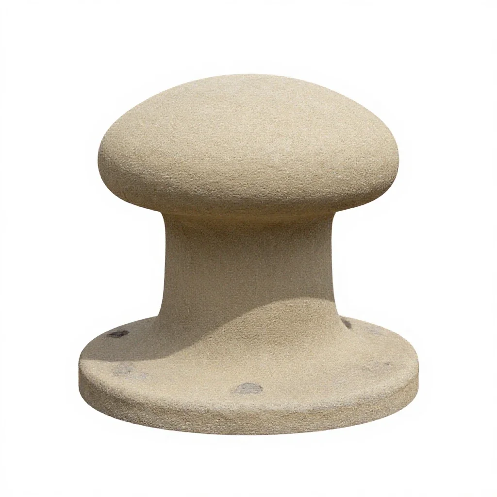 Mooring bollard isolated on a white background