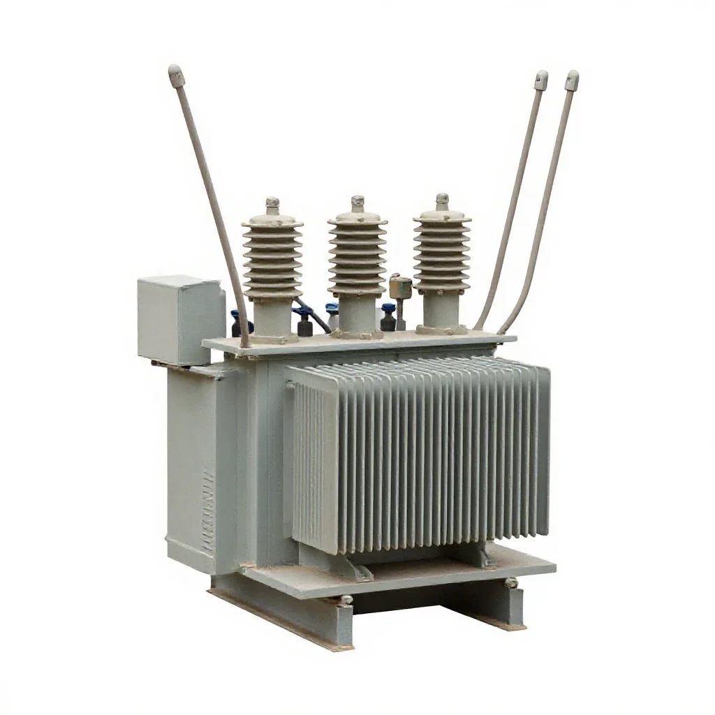 Transformer substation model isolated on a white background