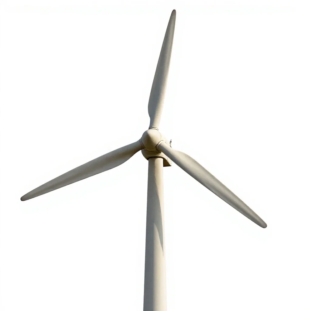 Wind turbine nacelle model isolated on a white background