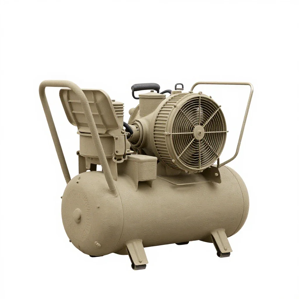 Air compressor isolated on a white background