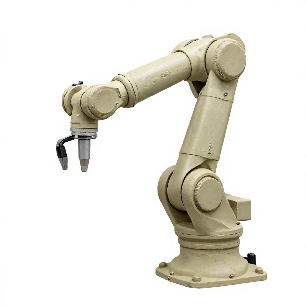 Industrial robot arm isolated on a white background