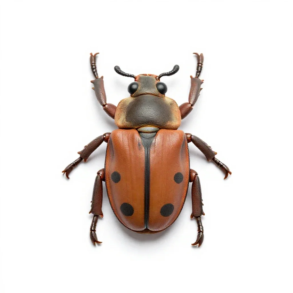 Diving beetle isolated on a white background