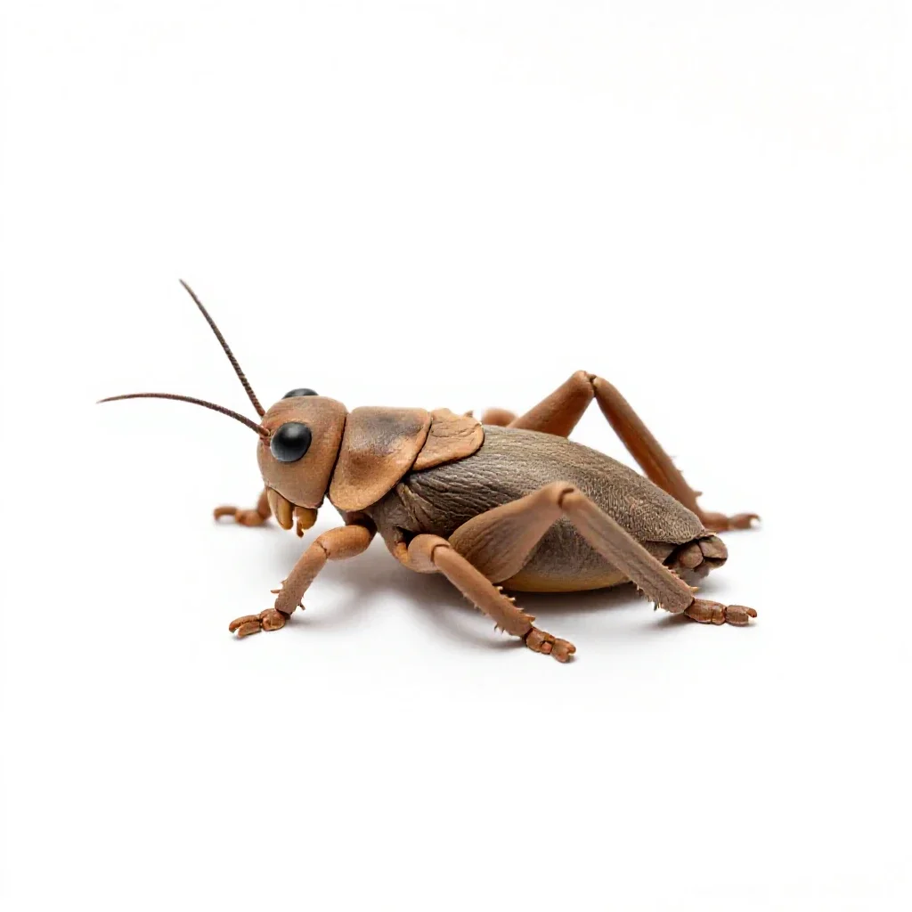 Field cricket isolated on a white background