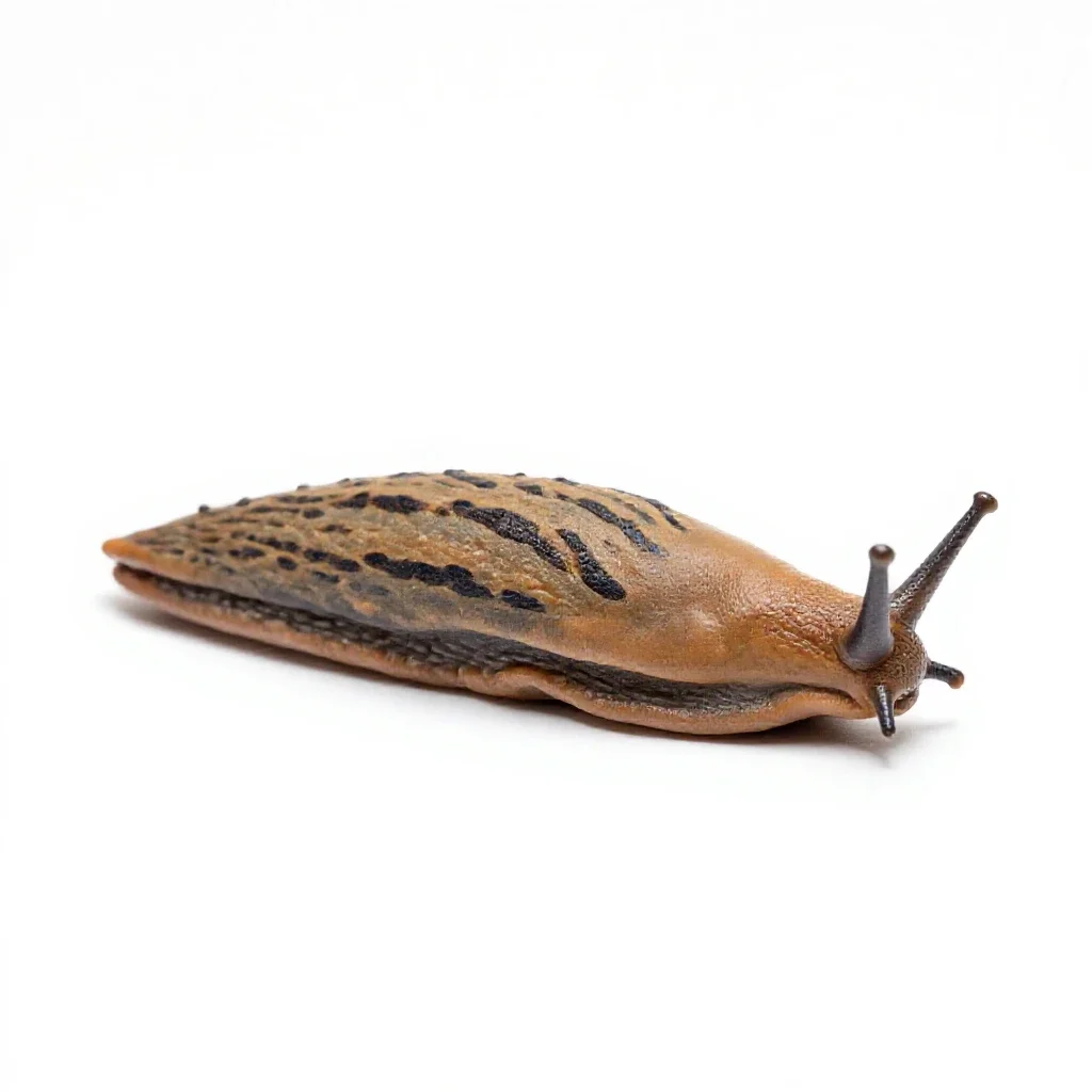 Garden slug isolated on a white background