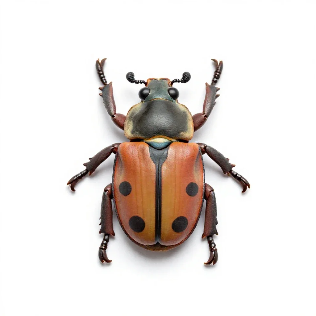 Jewel beetle isolated on a white background