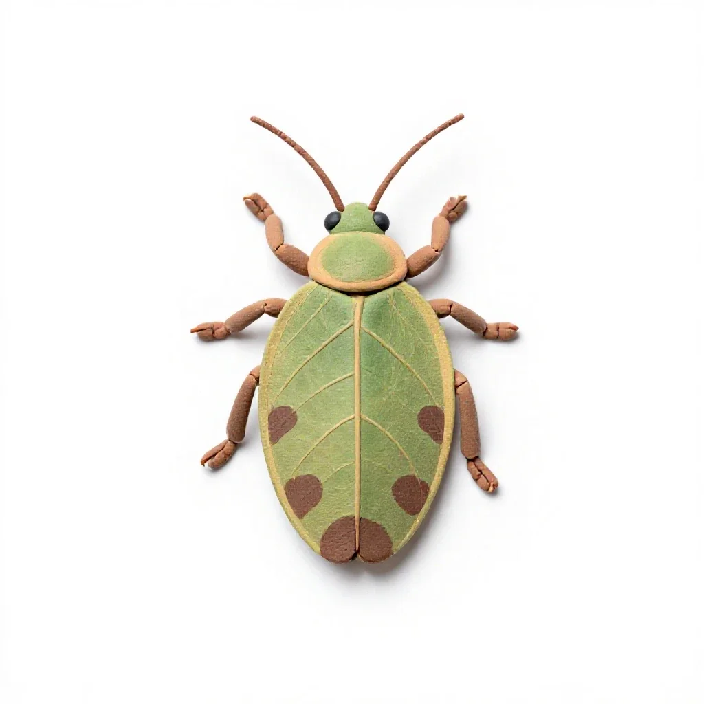 Leaf insect isolated on a white background