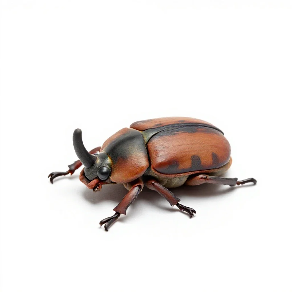 Rhinoceros beetle isolated on a white background