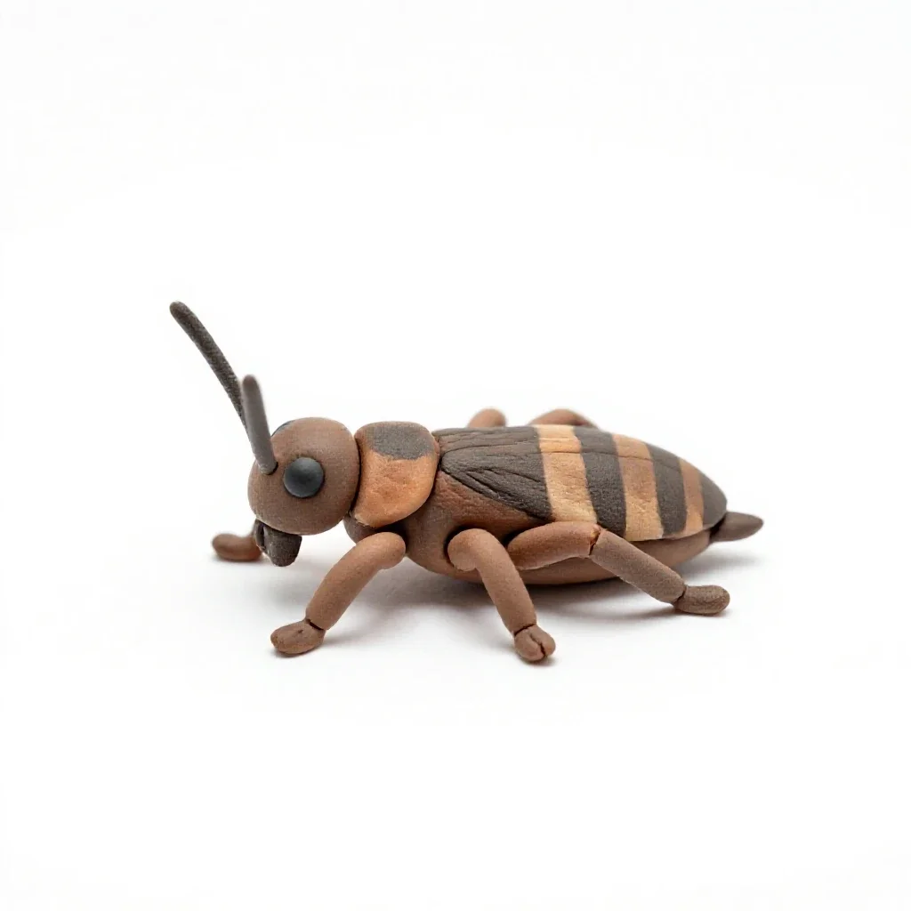 Springtail isolated on a white background