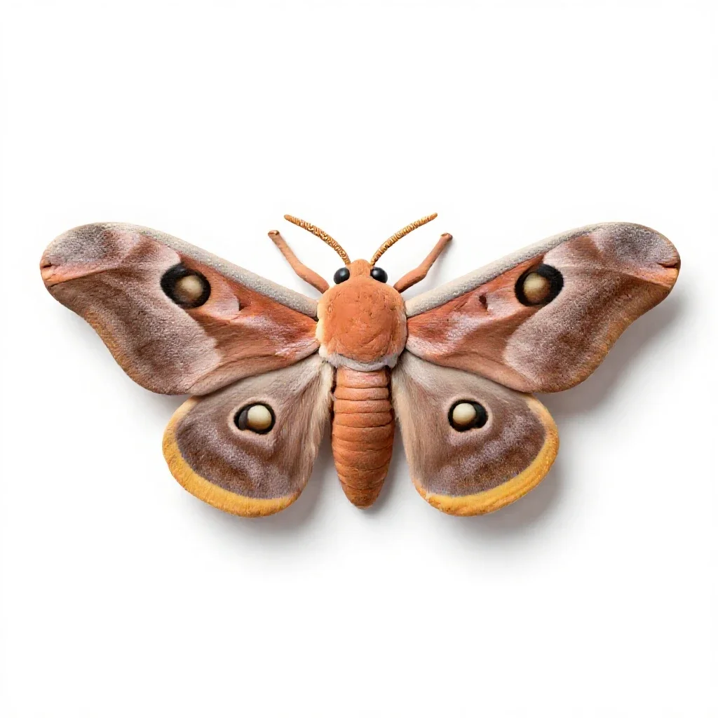Atlas moth isolated on a white background