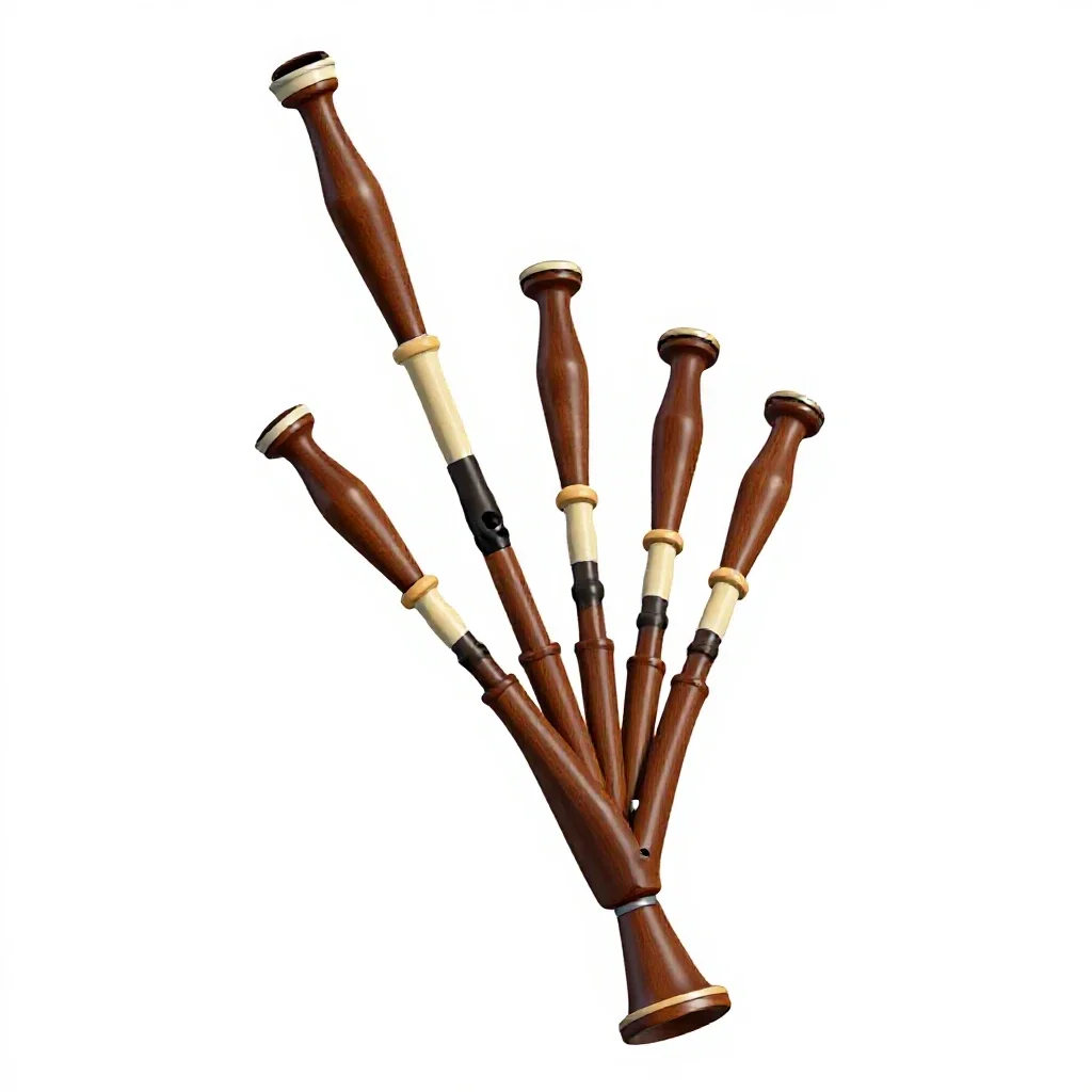 Bagpipe isolated on a white background