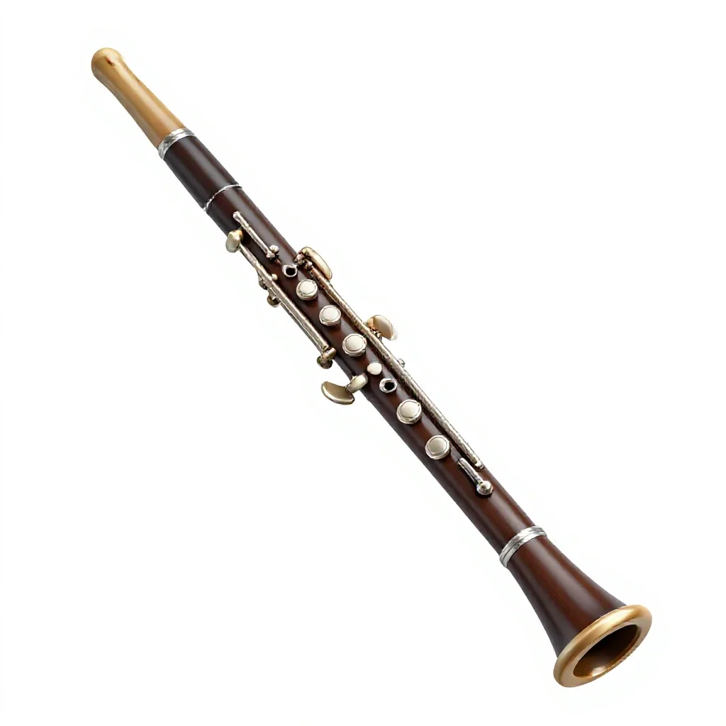 Clarinet isolated on a white background
