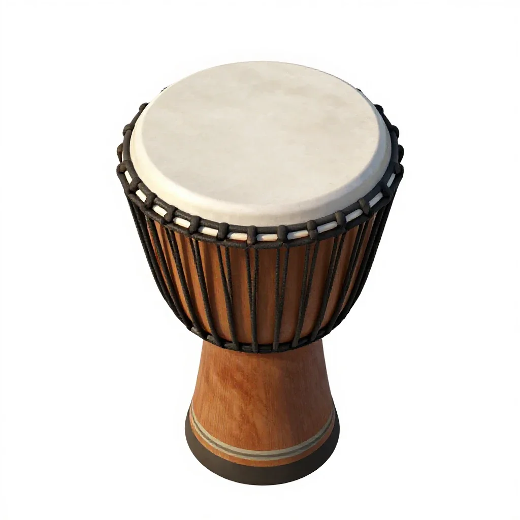 Djembe isolated on a white background