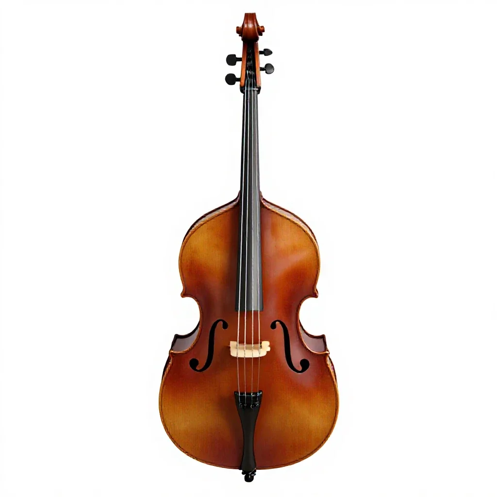 Double bass isolated on a white background