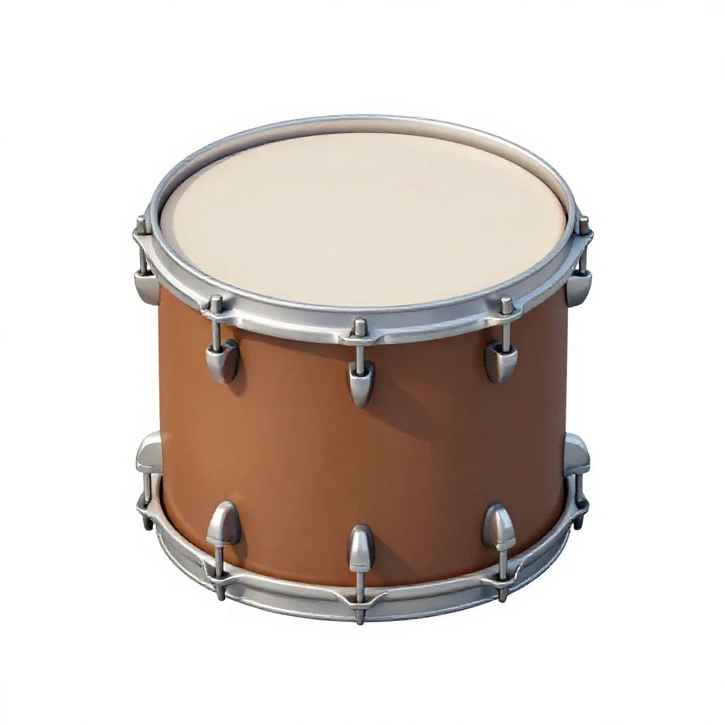 Floor tom isolated on a white background