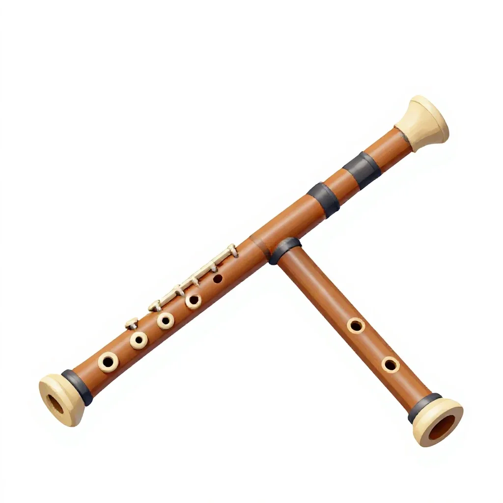Flute isolated on a white background