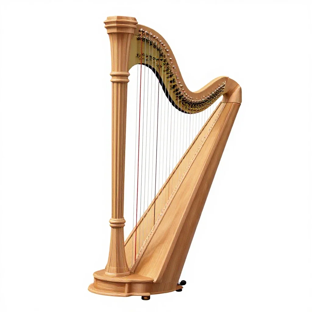Harp isolated on a white background